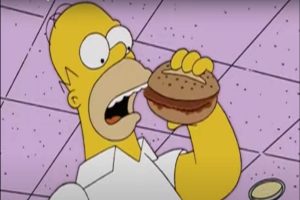 Homer mangia il Costolet Burgher