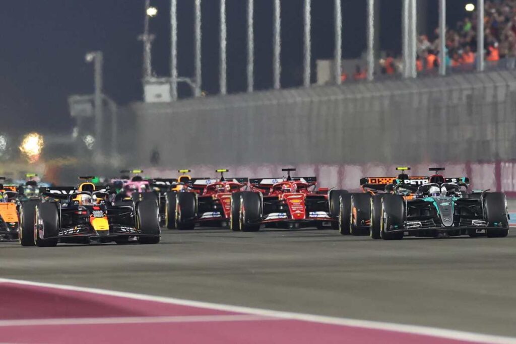 Vetture di Formula 1 in pista
