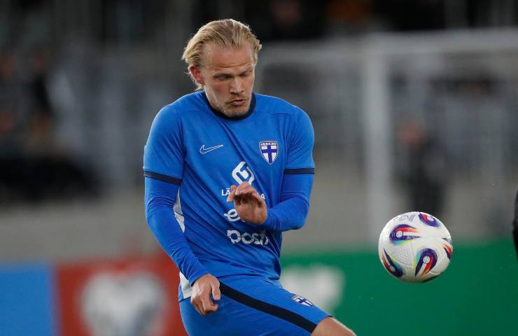 Joel Pohanpalo in campo con la Finlandia